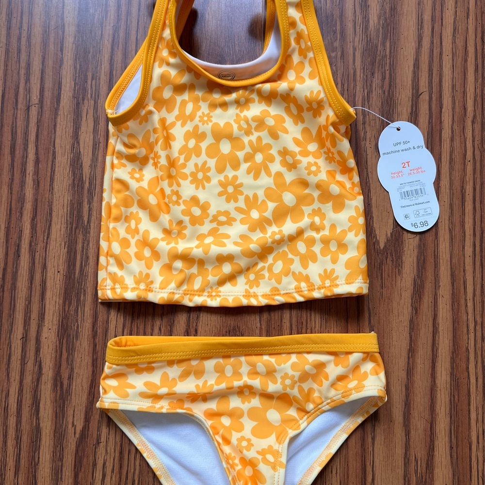 Target Kids Swim Bikini Set - Yellow Floral